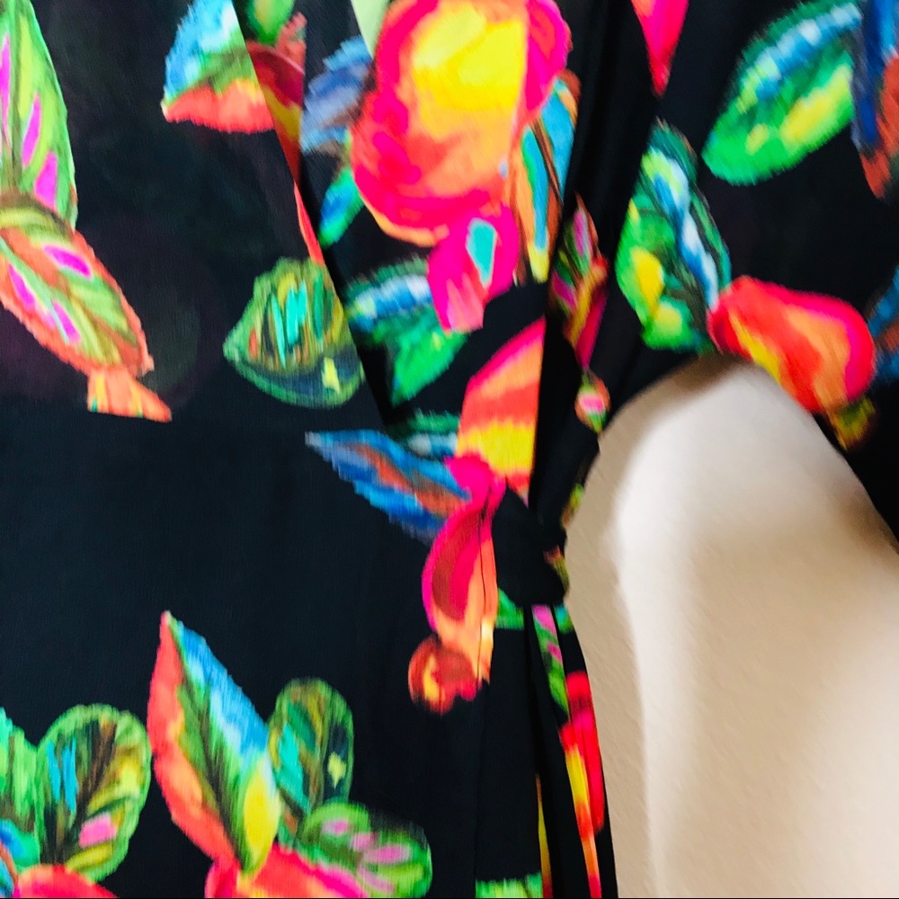 FARM Rio Anthropologie Cashew Print Wrap Dress - Picture 6 of 16